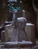 Deer Headstone, Ontario Granite with bronze antlers